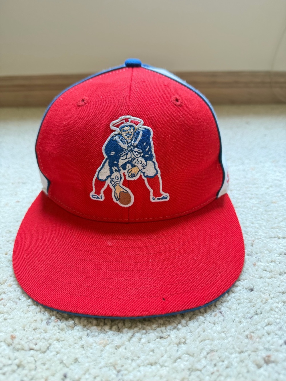 Vintage Reebok NFL Patriots Pat Patriot Gridiron Classics Wool Fitted Hat 7 1/8